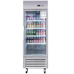 Chery Industrial 27"W Merchandiser Refrigerator Commercial Display Glass Door Refrigerator (N818P191850S)