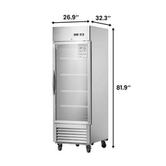 Chery Industrial 27"W Merchandiser Refrigerator Commercial Display Glass Door Refrigerator (N818P191850S)