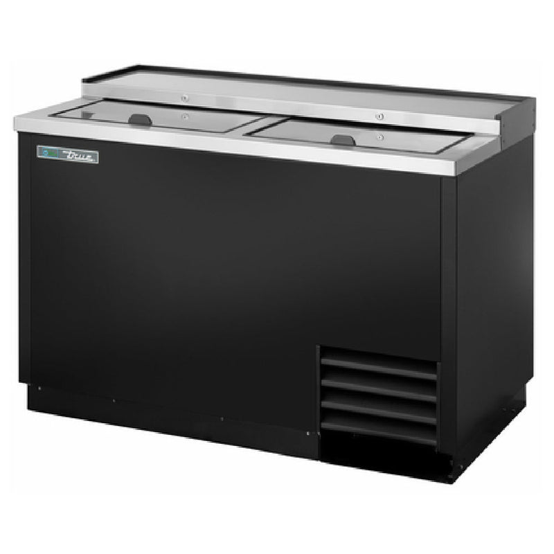 True Refrigeration 49 Inch Bottle Cooler Flat Top with Stainless Steel Countertop and Black Powder Coated Exterior (TD-50-18-HC)