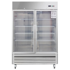 Chery Industrial 54"W Commercial Refrigerator 42 cu. ft. 2 Glass Door Reach In Refrigerator (N818P191851S)