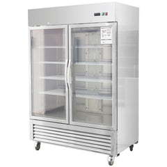 Chery Industrial 54"W Commercial Refrigerator 42 cu. ft. 2 Glass Door Reach In Refrigerator (N818P191851S)