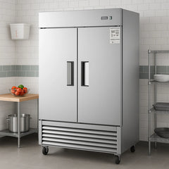 Chery Industrial 54"W Commercial Refrigerator 42 cu. ft. 2 Solid Door Reach-In Refrigerator (N818P191849S)