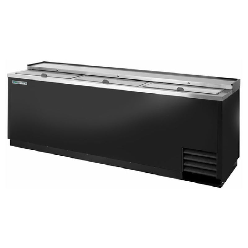 True Refrigeration 95 Inch Bottle Cooler with Flat Top and Stainless Steel Countertop (TD-95-38-HC)