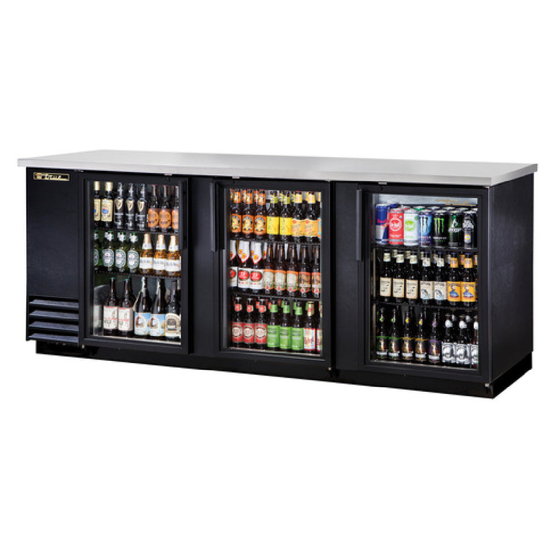 True Refrigeration 90 Inch Back Bar Cooler with Glass Doors (TBB-4G-HC-LD)