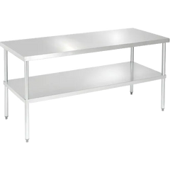 Aero Manufacturing 304 Stainless Steel Table, 96 x 30", Undershelf, 14 Gauge (WB250179)