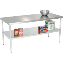 Aero Manufacturing 304 Stainless Steel Table, 96 x 30", Undershelf, 14 Gauge (WB250179)