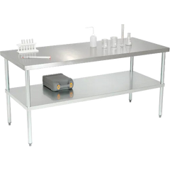 Aero Manufacturing 304 Stainless Steel Table, 96 x 30", Undershelf, 14 Gauge (WB250179)