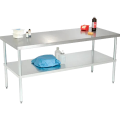 Aero Manufacturing 304 Stainless Steel Table, 96 x 30", Undershelf, 14 Gauge (WB250179)