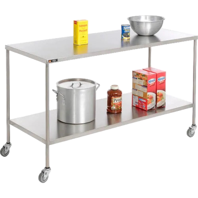 Aero Manufacturing Stainless Steel Mobile Instrument Table, 60 x 24