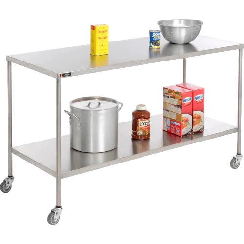 Aero Manufacturing Stainless Steel Mobile Instrument Table, 60 x 24