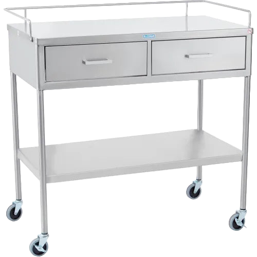Blickman Crescent Mobile Stainless Steel Table, 36 x 20