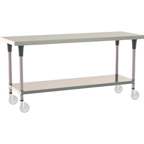 Metro® TableWorx 304 Stainless Steel Mobile-Ready Table, 72 x 24