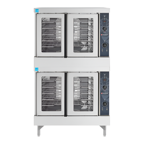 Wolf WC44ED 208/3 Double Deck Full Size Electric Convection Oven - 208V, 3 Phase, 25 kW