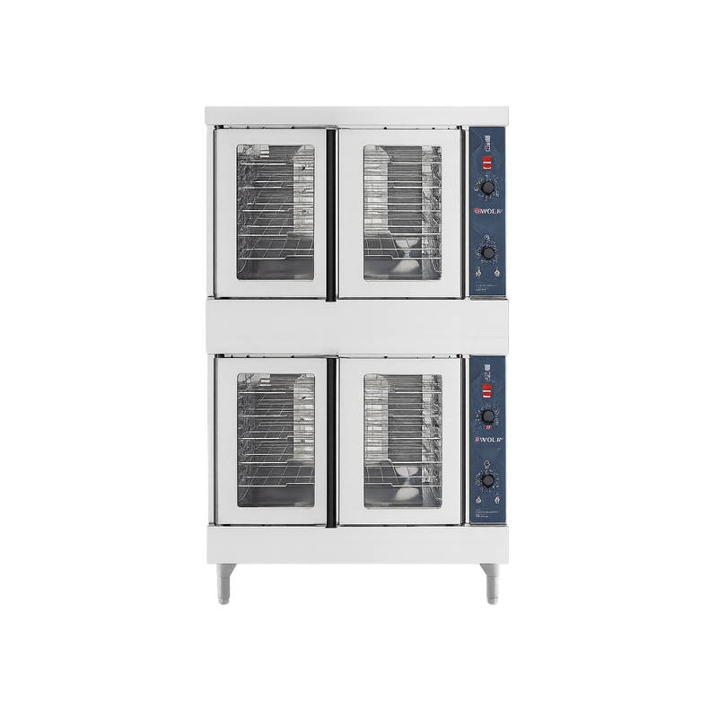 Wolf WC44GD-11D3 Double Deck Full Size Natural Gas Convection Oven - 100,000 BTU