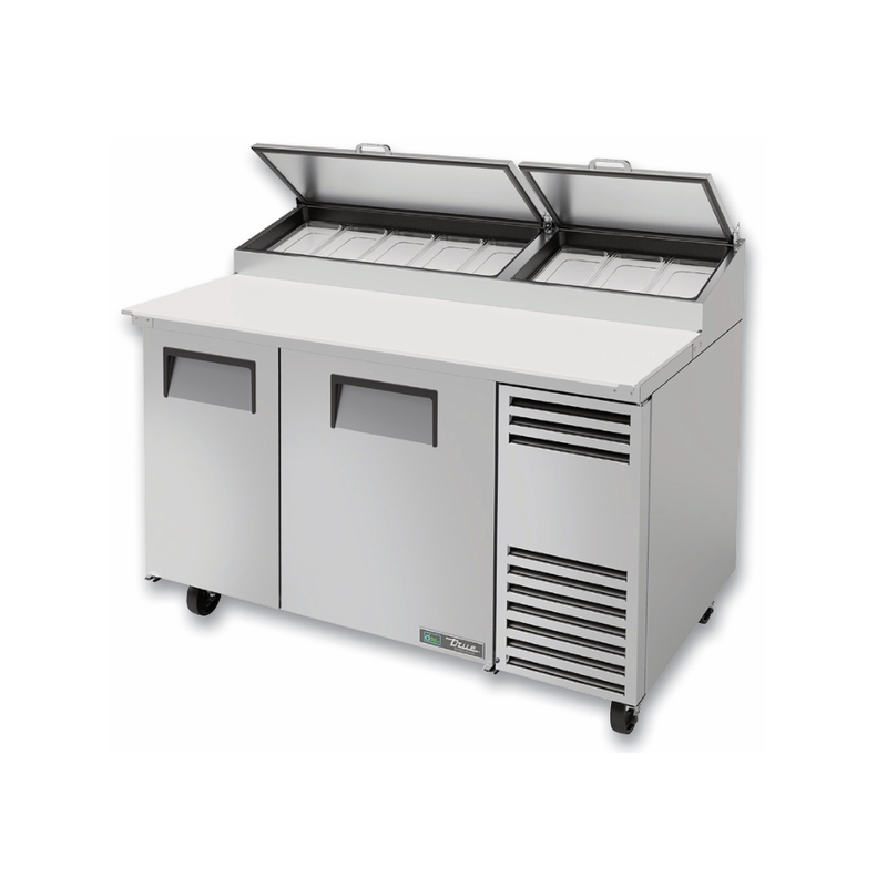 True Refrigeration Pizza Prep 33 41°F Pan Rail Stainless Steel Cover (TPP-AT-60-HC)